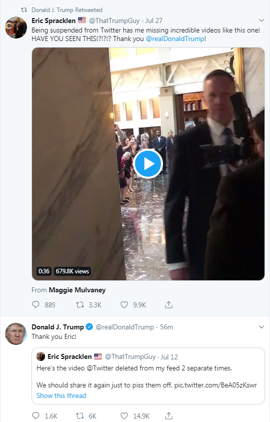 Trump also quote tweeted and retweeted another QAnon account this afternoon.