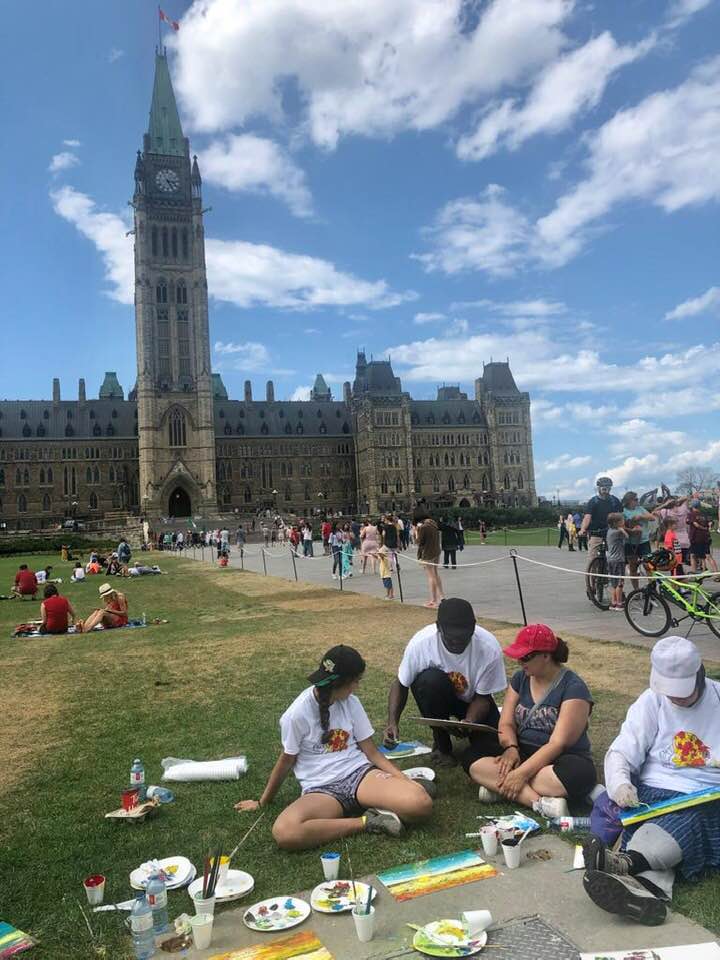 Congratulations on this initiative Hamid Ayoub. Art for Mental Health Sunday, July 28,2019 Parliament Hill Ottawa. #art #mentalhealth