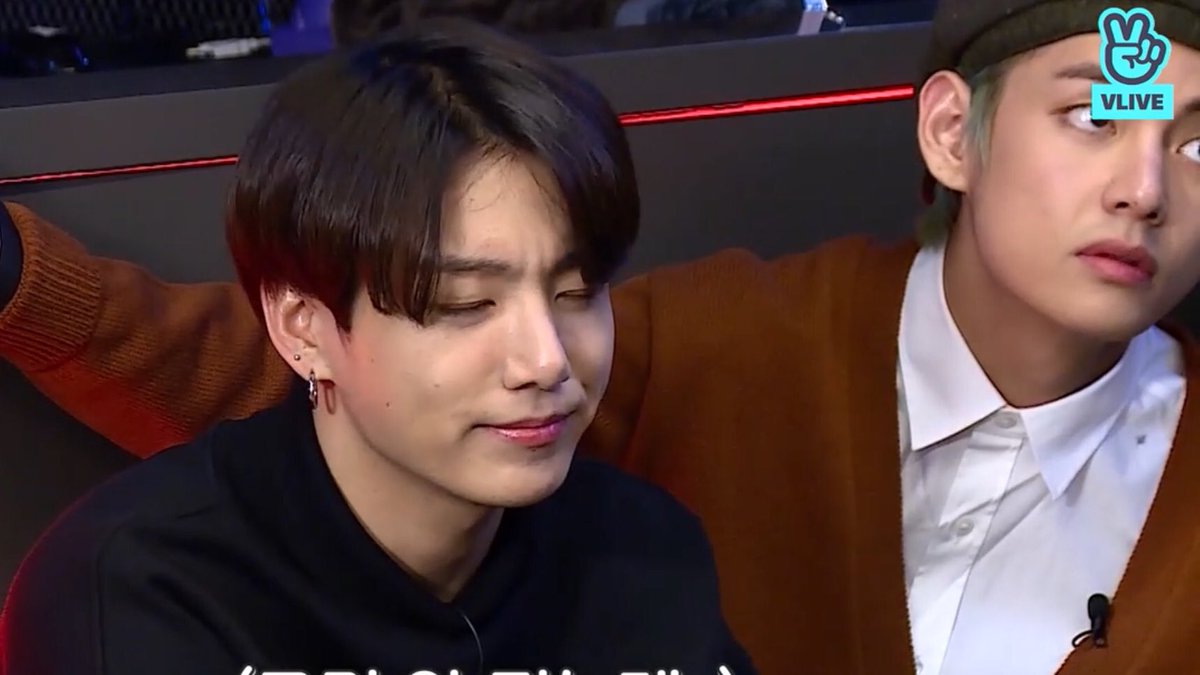 Did he know that yoongi was gonna choose Taehyung to do the punishment that’s why he did that face?!  #taehyung  #jungkook  #taekook 