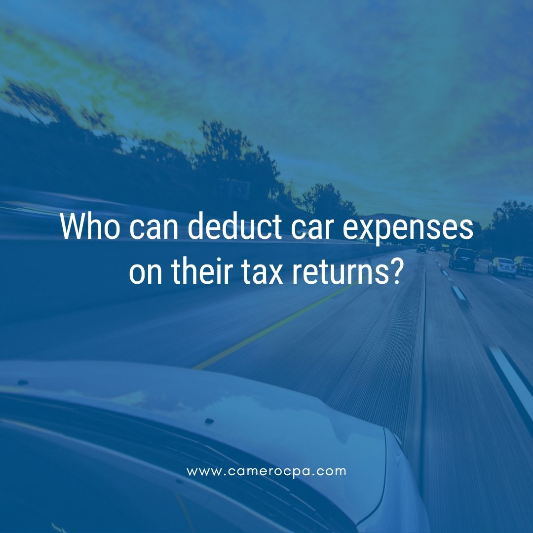 camerocpa's tweet photo. - Business owners/self-employed individuals.

- Individuals who own a business or are self-employed and use their vehicle for business.

- The deduction is based on the portion of mileage used for business. https://t.co/xjWz9mk9Nn