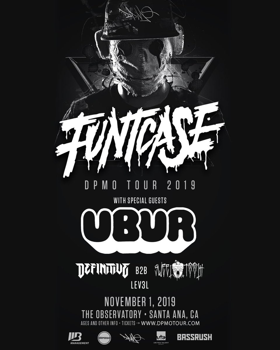 bassrush's tweet photo. WERE BRINGING THE DPMO TOUR TO SANTA ANA! Tickets for @FuntcaseUk, with Special Guest @uburdub, @DefinitiveUS B2B @NotSweetTooth + @Lev3lOfficial are on sale THIS THURSDAY! 💥 https://t.co/5WQ5EE04Bi