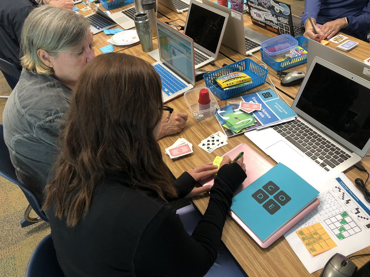 jrushing72's tweet image. Having a super fun time working with some amazing educators who want to learn more about @codeorg CSFundamentals. #teachcode @LPSorg #lpscompsci