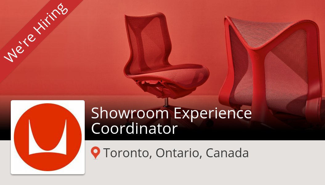 Check out this #job: #Showroom #Experience Coordinator at #HermanMiller in #TorontoOntarioCanada workfor.us/hermanmiller/x…