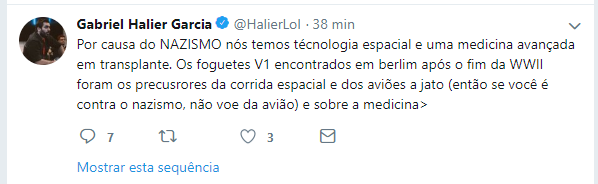 guselect's tweet photo. o maluco manda um "se você é contra o nazismo não voe de avião" e tá aí suave

Mas se a menina manda um "homem é lixo" respondendo assédio, perde patrocínio https://t.co/IUlpNePTbj