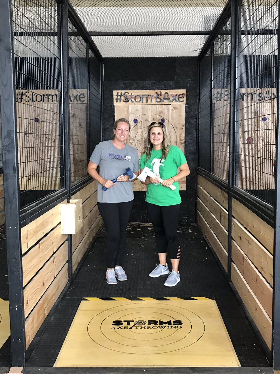 BishopTara12's tweet photo. Blair Oaks hit the “bulls eye” with this team. Teambuilding day at Storms Axe throwing. Winning team @berendzen @MelissaBruemmer @swancrane2 Emily Hummert.
Knockout Champion=@berendzen 
It was a great day! https://t.co/boDGNQcUA2