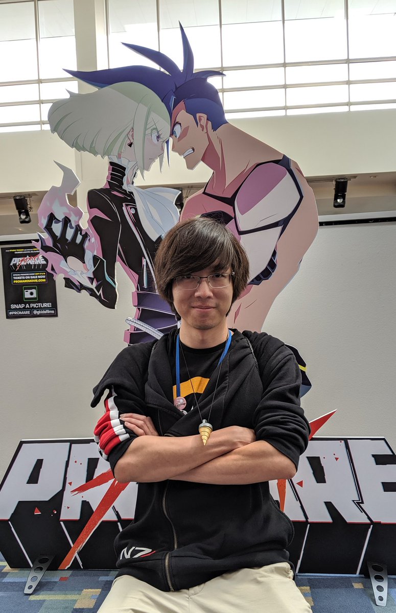 silverhsu's tweet photo. Got to finally see #Promare at #Otakon2019 over the weekend and I enjoyed every moment! All the Gurren Lagann energy and new Trigger style. I feel so inspired! Thanks @trigger_inc @shiimai https://t.co/5nBHYLEAEz