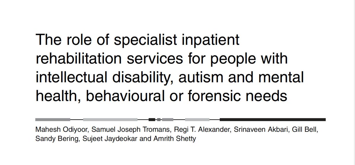 Regi Alexander (@regalexa) on Twitter photo While there is a clear need for specialist LD ip rehab services at present, amendments to the #mentalhealthact should consider provision for individuals with capacity who require continuous supervision in the community.
<a href="/modiyoor/">Mahesh Odiyoor</a> <a href="/WesselyS/">Simon Wessely</a> <a href="/skalidindi1/">Dr Sri Kalidindi CBE đź’™</a>
researchgate.net/publication/33… While there is a clear need for specialist LD ip rehab services at present, amendments to the #mentalhealthact should consider provision for individuals with capacity who require continuous supervision in the community.
<a href="/modiyoor/">Mahesh Odiyoor</a> <a href="/WesselyS/">Simon Wessely</a> <a href="/skalidindi1/">Dr Sri Kalidindi CBE đź’™</a>
researchgate.net/publication/33…