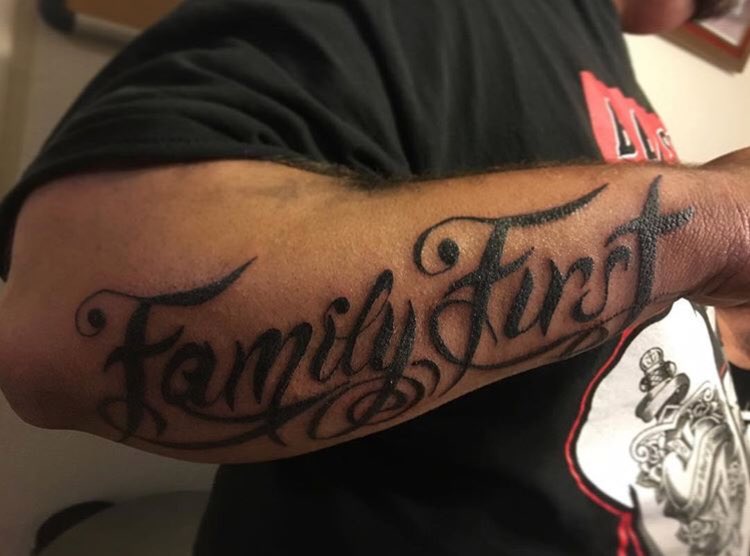 family first tattoos for men on forearm