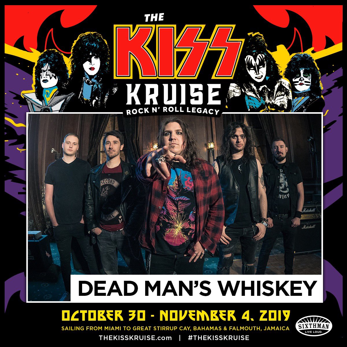 deadmanswhiskey's tweet photo. WHISKEY CHASERS!!! WE’RE HEADING FOR @TheKISSKruise 🔥 You guys pushed and pushed and got us a ticket on the boat! THANKYOU SO SO MUCH!! ❤️❤️ https://t.co/IVP2iCeNhH