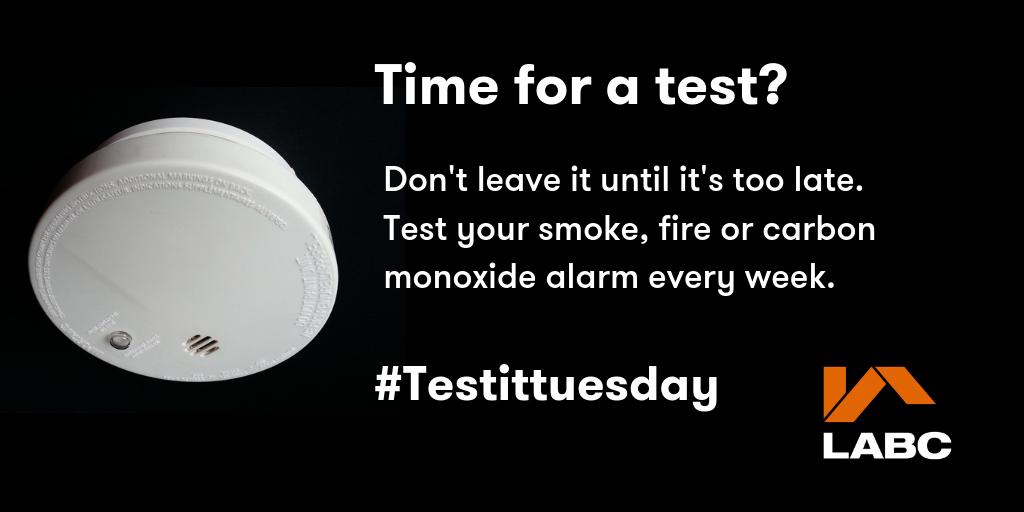 labcuk's tweet image. Advice from Fire and Rescue Services is to test your smoke, fire or carbon monoxide alarms at home or at work at least once a week. #TestitTuesday #firesafety
