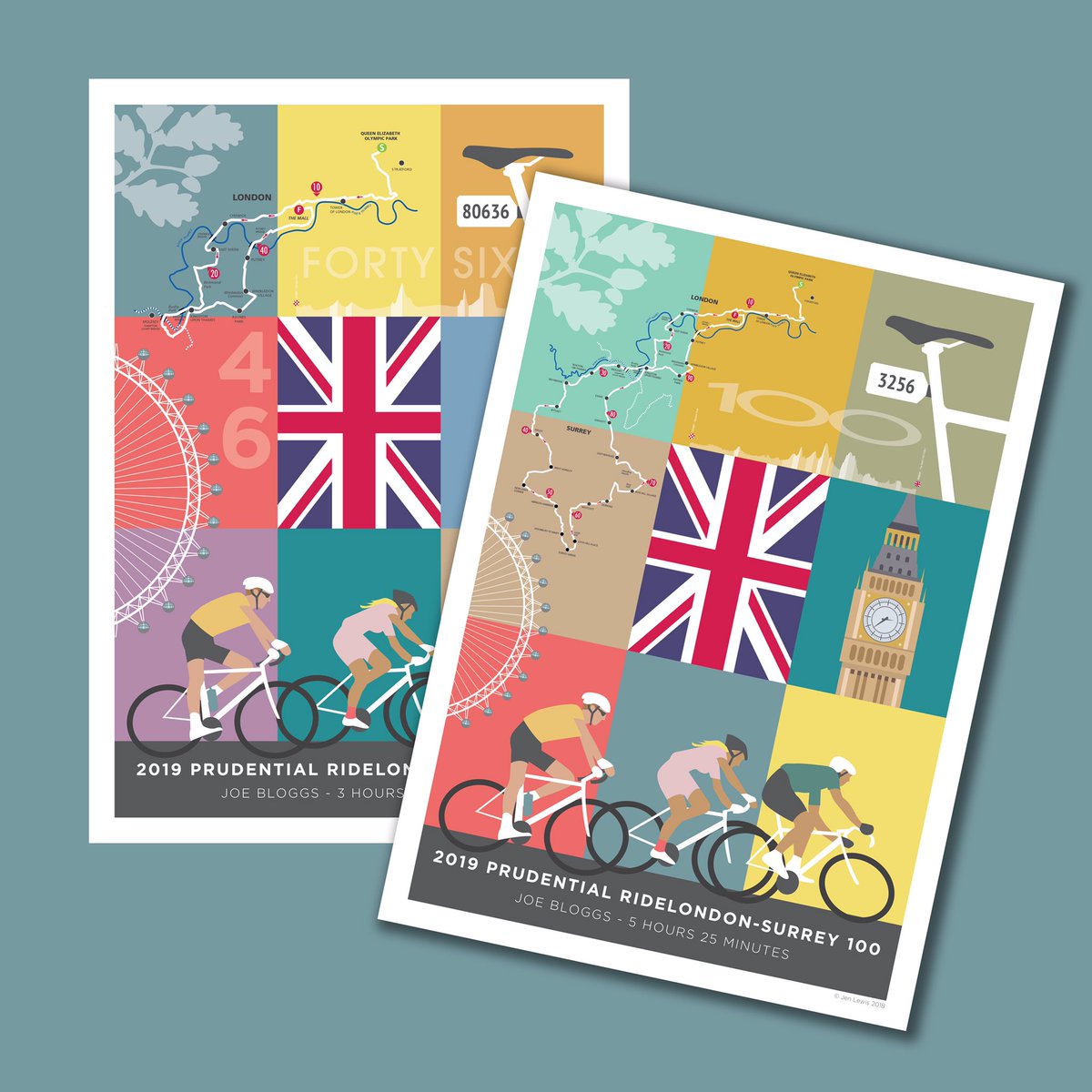 Jenlewis20's tweet photo. 4 days to go until @ridelondon. 😁🚴🏼♂️🚴🏻♀️ Personalised souvenir art prints available for both the 100 and 46 mile events. Your name, finish time and ride number included. Available from https://t.co/y1YRyMjrpU from 18th August. #ridelondon #prudentialridelondon #100miles #46miles https://t.co/pcVJKTdtks