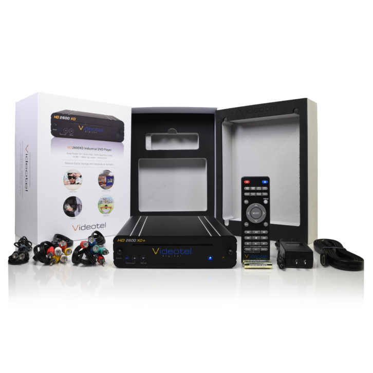 Videoteldigital's tweet photo. Already a Customer Favorite, Videotel Digital Makes Their Flagship industrial grade HD2600 XD Looping DVD Player Even Better With the HD2600XD+ #DigitalSignage #AV #avtweeps #InteractiveSolutions #LoopingDVDPlayer https://t.co/1nYKk2BBSY @SVC_Online https://t.co/u7IHfeIrPD