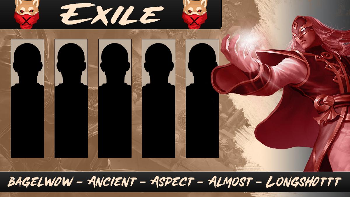 Elz372's tweet photo. "@ExilePML" (PML) - (NA)

Roster:
(🇨🇦) @Oh_Aspect  (Captain)
(🇺🇸) @almost
(🇨🇦) @Hyoranzru 
(🇺🇸) @longsh0tttt 
(🇺🇸) @bagelw0w 

Sub:
(🇺🇸) @frogcap  

Coach:
(🇺🇸) @Jay_Paladins  

🐶 #GOEXILE 🐶
---------------------------------------------------------------
🤔🧐 (made by @Elz372) https://t.co/6x9Y4gqUC0