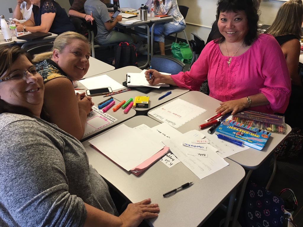 meverist's tweet photo. #kcpsgoingdeeper We are learning by doing! Making quality anchor charts with @debbiediller during @kcpublicschools Summer Institute @KCPS_Rogers https://t.co/ReNScEMzXT