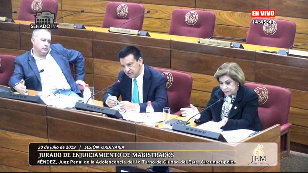 senadotvpy (@senadotvpy) on Twitter photo #Envivo Trasmitiendo la Sesión Ordinaria del <a href="/Jem_py/">Jurado de Enjuiciamiento de Magistrados</a> desde la Cámara de Senadores, acompañános en <a href="/senadotvpy/">senadotvpy</a> desde,
senado.gov.py
youtube.com/senadotvpy
facebook.com/SenadoresPy #Envivo Trasmitiendo la Sesión Ordinaria del <a href="/Jem_py/">Jurado de Enjuiciamiento de Magistrados</a> desde la Cámara de Senadores, acompañános en <a href="/senadotvpy/">senadotvpy</a> desde,
senado.gov.py
youtube.com/senadotvpy
facebook.com/SenadoresPy