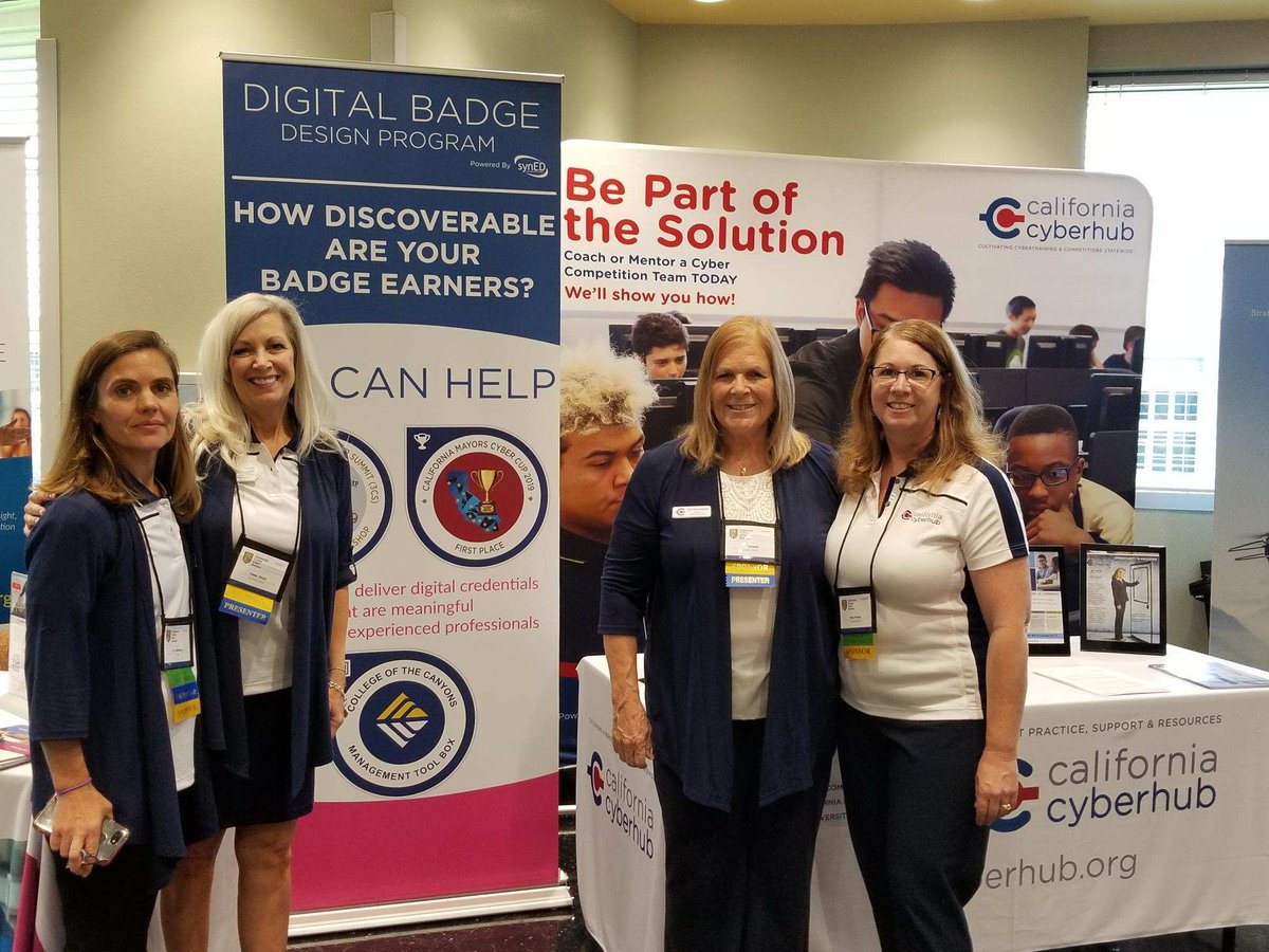 We are at <a href="/3CS3CS/">3CS</a>'s job fair today with our <a href="/CaCyberhub/">Cyber-Guild</a> team! Stop by our booth to learn more about our Digital Badge Design Program 🌟