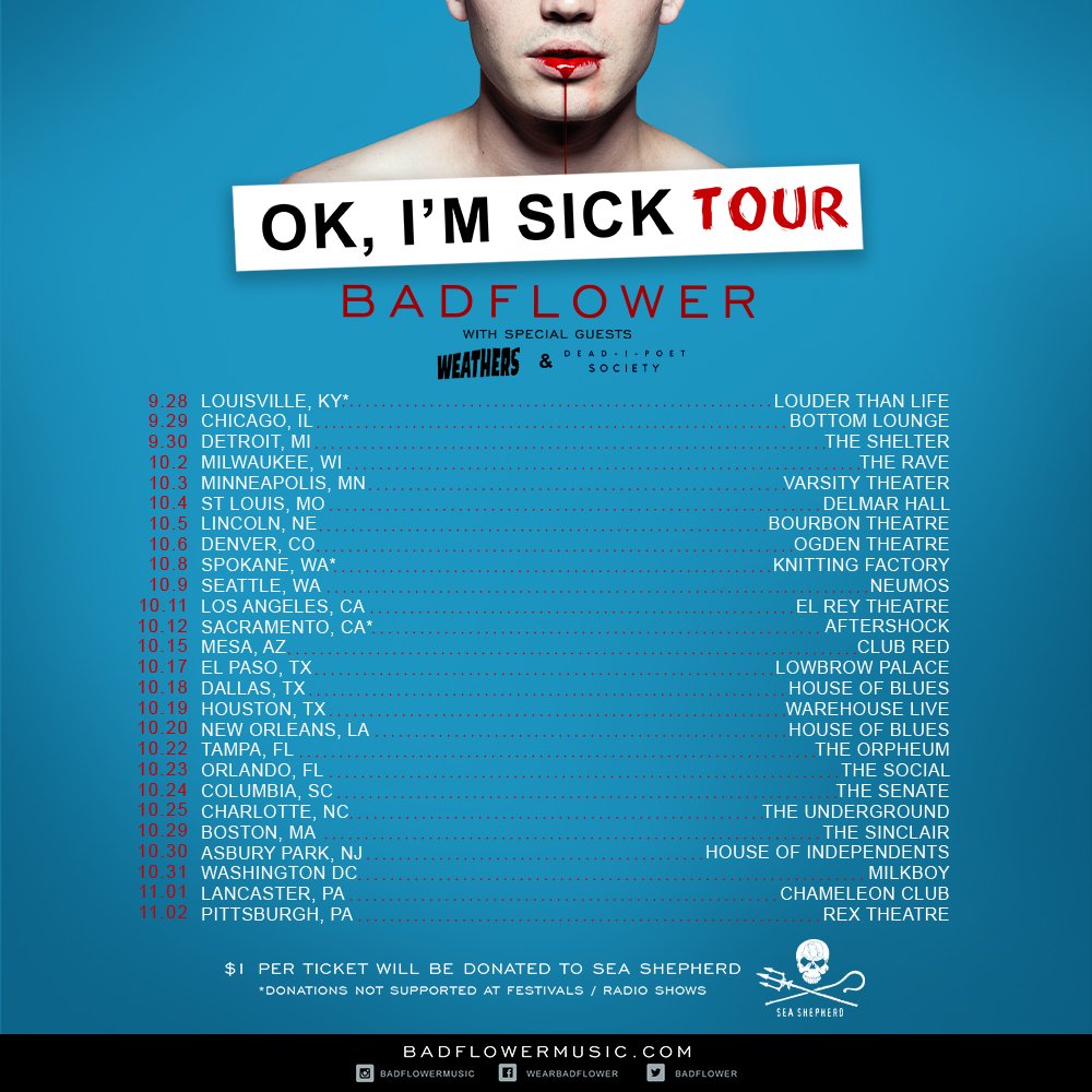 Weathersband's tweet image. See y’all in the fall. We and @Badflower are going to blow some socks off. Tickets on sale August 2nd. Get ready.