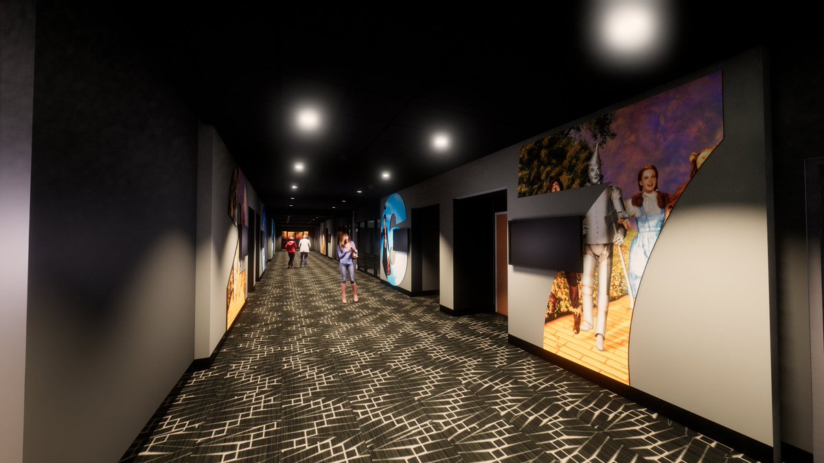 JoshFrigerio's tweet photo. Just received some updated renderings of the @Fatcatsfun coming to #Mesa near Loop 202 and Recker Road.

It will have movie screens, bowling, an arcade, and restaurant.

The projected opening is November 2019. https://t.co/9yfm72GFWI