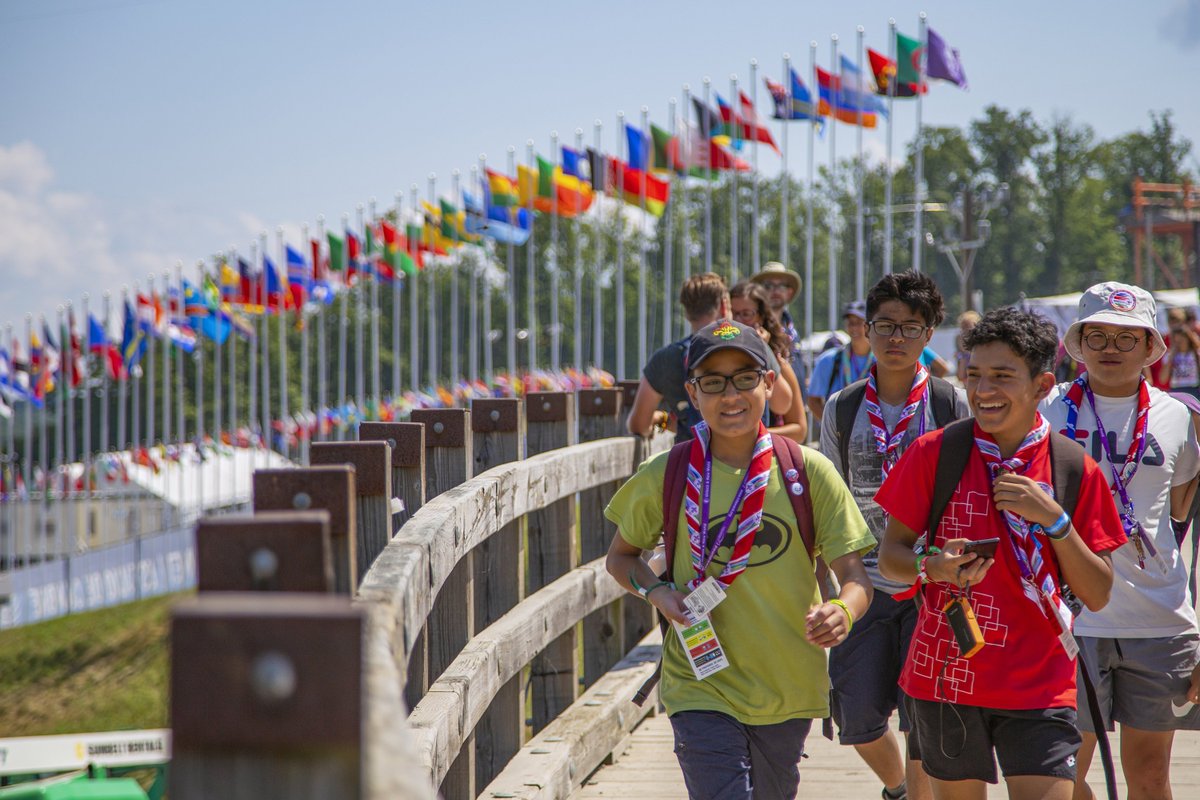 2019_wsj's tweet photo. At the #ScoutJamboree, there are Scouts from 152 countries. How many flags are here? We don’t know exactly, but there are a lot! https://t.co/8waomNvsmj