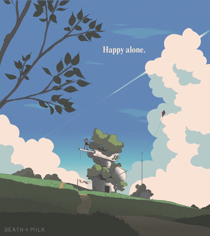 deathandmilk_'s tweet photo. ‘Happy alone.’ #deathandmilk #digitalart https://t.co/tjDwQqg8pp