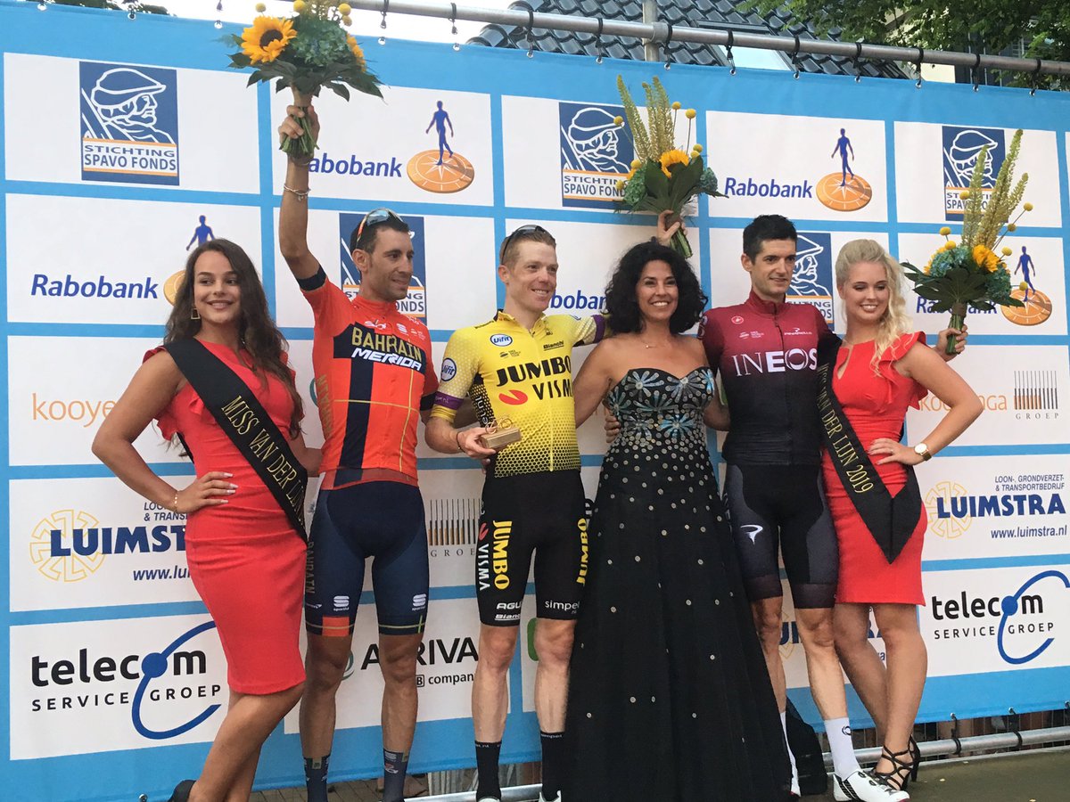 Wielercomite's tweet photo. De gouden fiets van de #Kooyengagroep is 🥇@s_kruijswijk 🥈 @vincenzonibali 🥉@WoutPoels . #Surhuisterveen https://t.co/3Opzf7sulb