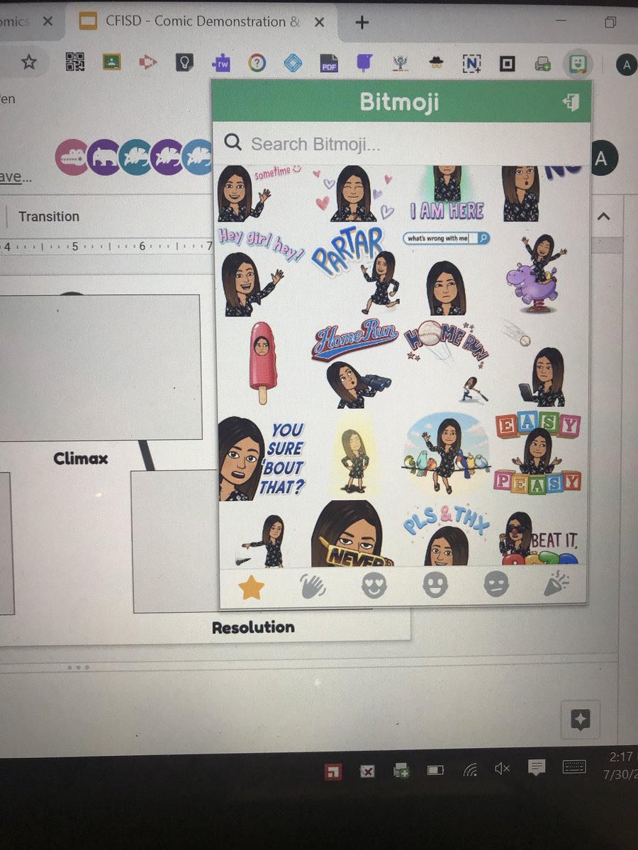 wildfloweriie's tweet image. there’s a chrome extension for bitmoji 😍😍😍 im excited for my Ss to incorporate these into their narrative story boards 🙌 @LitSoulSisters #LITLearning #CFISDDLC