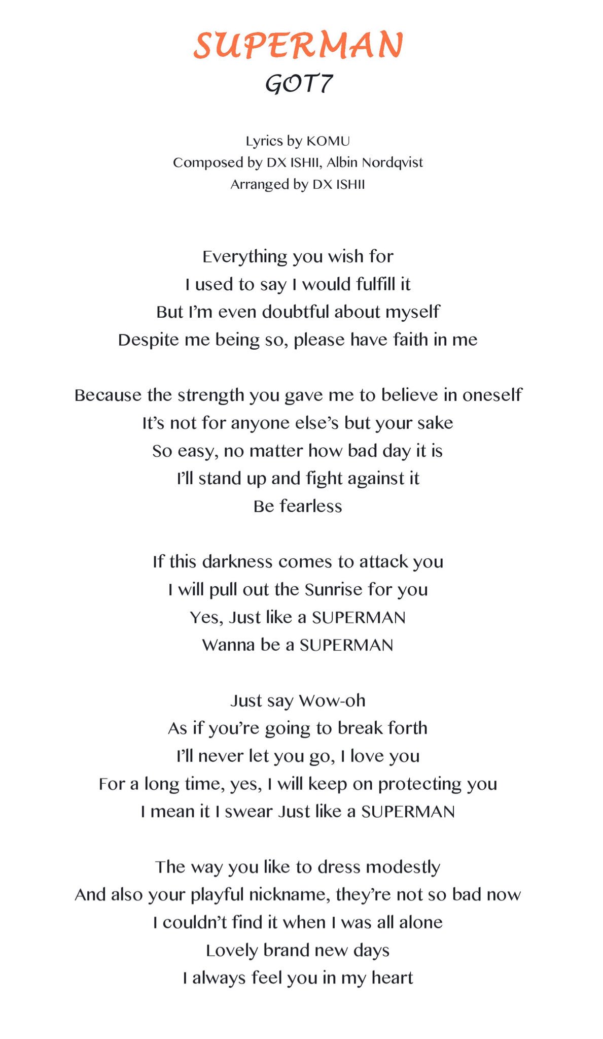 Synesth Hiatus Trans Got7 Superman Lyrics From Mini Album Love Loop Read T Co Cu22trtqkv Loveloop Ourloop Synesth Hiatus Trans Got7 Superman Lyrics From Mini Album Love Loop Read T Co Cu22trtqkv Loveloop Ourloop