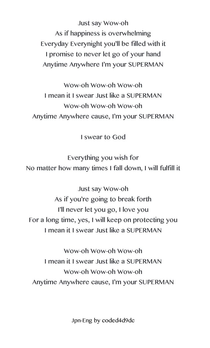 Synesth Hiatus Trans Got7 Superman Lyrics From Mini Album Love Loop Read T Co Cu22trtqkv Loveloop Ourloop Synesth Hiatus Trans Got7 Superman Lyrics From Mini Album Love Loop Read T Co Cu22trtqkv Loveloop Ourloop
