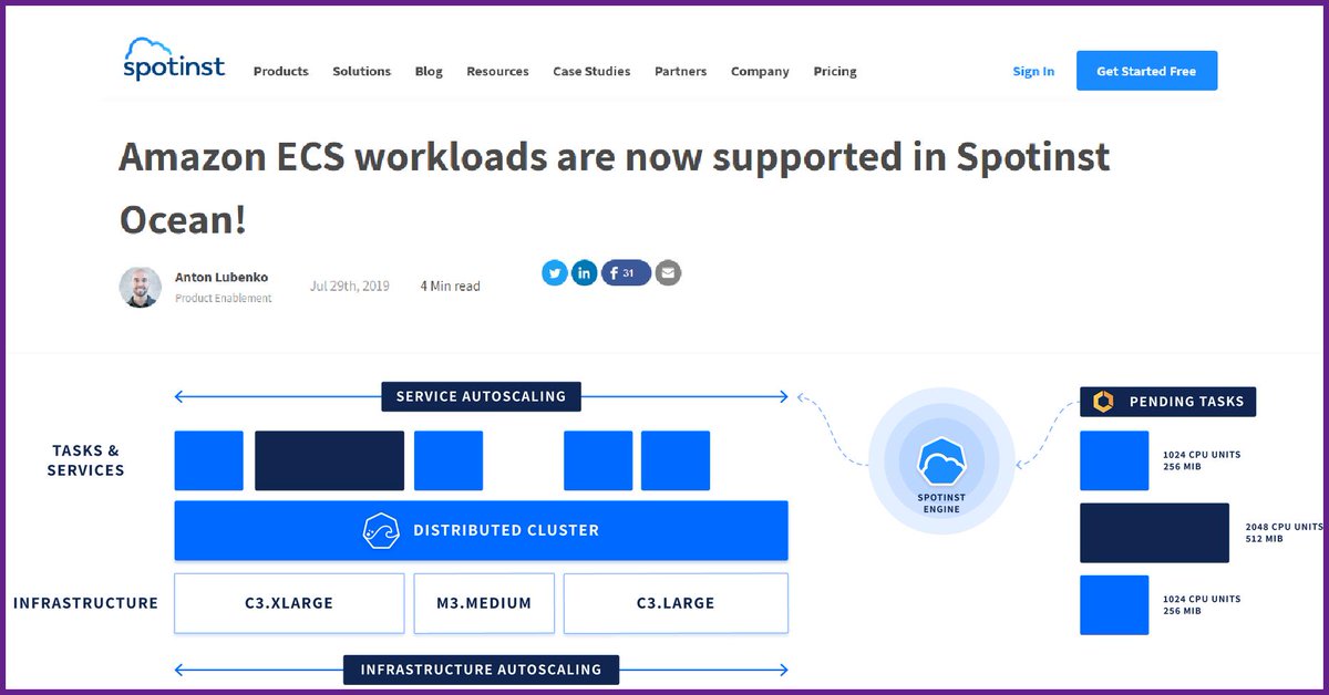jeffbarr's tweet photo. Amazon ECS Workloads are now Supported in Spotinst Ocean - https://t.co/kTj95iH91B #AWS - nice work, @spotinst ! https://t.co/HTwYEbiVzd