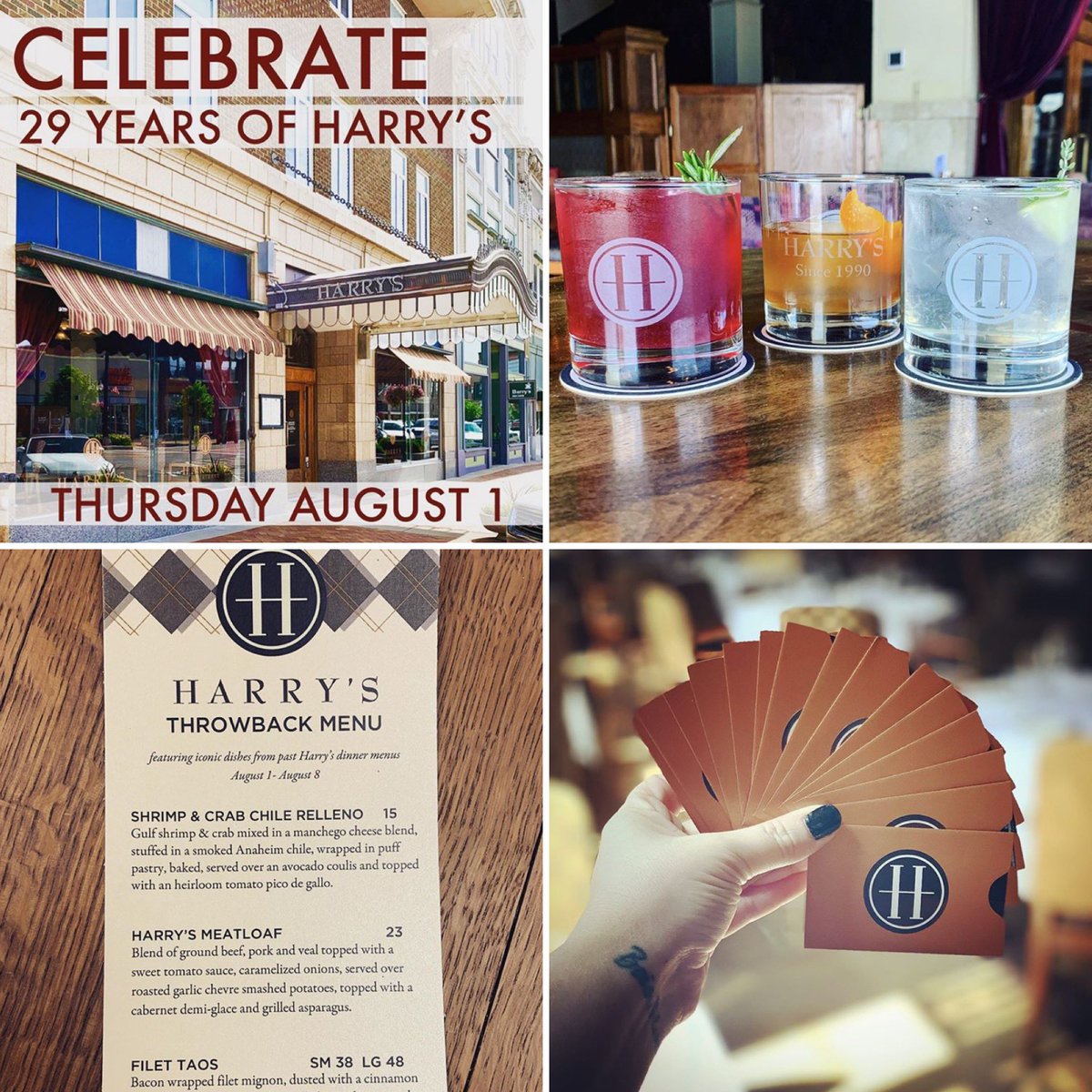 BourbonAndBaker's tweet photo. Our big sister @harrysmanhattan is ready to celebrate the last year in her 20’s with a bang! Be sure to plan a visit this weekend for all sorts of great food, drinks, giveaways, and of course, the best hospitality around!! #CheersTo29Years #BigSister #DowntownMHK https://t.co/o6yV7xqlWF