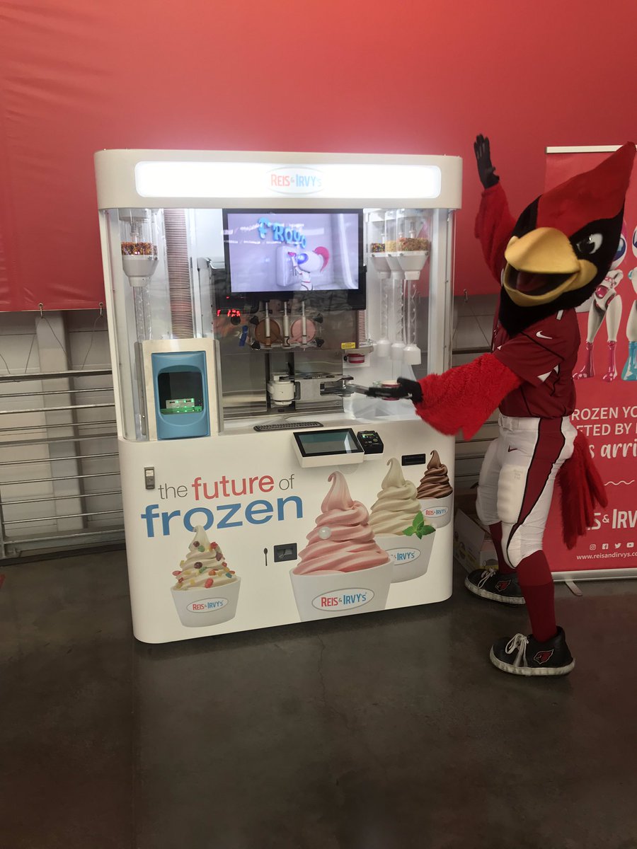 New for <a href="/AZCardinals/">Arizona Cardinals</a> game day. <a href="/ReisandIrvys/">Reis and Irvy's</a> frozen yogurt. Get a sneak peek this Saturday at the Red &amp; White Practice.