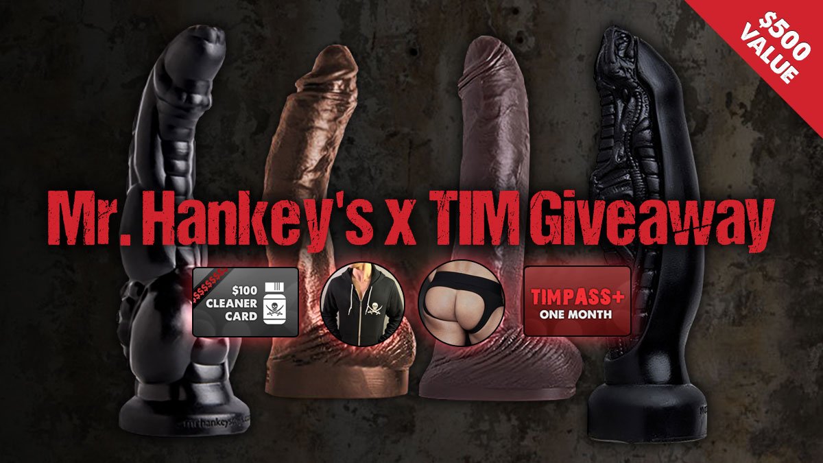 This is our LAST giveaway for awhile, so we made it huge! 2 winners will win 2 <a href="/hankeystoys/">Hankey's Toys</a> dildos (each!), $100 to spend on cleaners, plus a membership and some sick apparel. 
As of now, you have just over a day to enter before its over! gleam.io/nrEsN/treasure…↩️