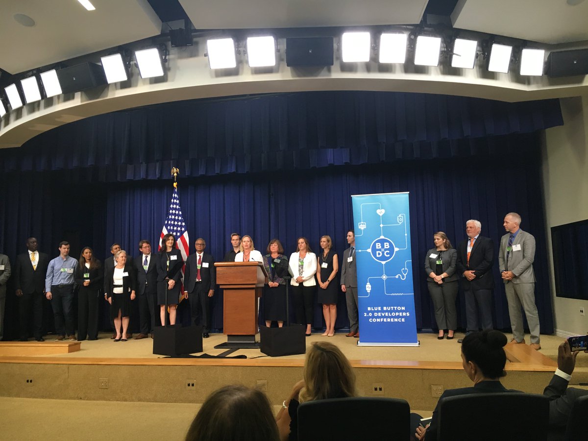 Cambia's tweet image. Big news shared today at #BBDC19 about new #bluebutton resources &amp;amp; real-world testing that will ultimately advance consumer access to data. Thanks to @carinalliance &amp;amp; several industry leaders for collaborating on this important cause. Read more: bddy.me/2K3FZqD #HL7 #FHIR