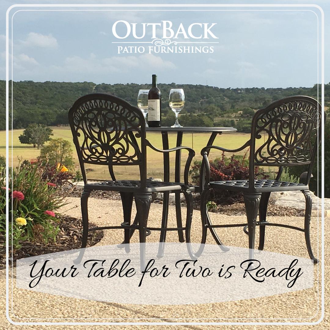 OutBack Patio Furnishings on Twitter "Wine poured. View spectacular. Bistro set elegant