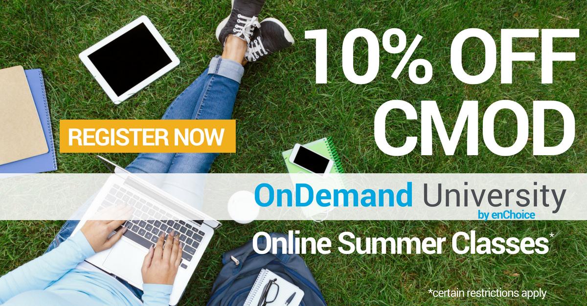 enchoice's tweet image. Learn how to get the most out of your #IBMCMOD system. Use coupon code SUMMERSCHOOL and get 10% OFF Instructor-Led Online OR Self-Paced #OnlineCourses.
Register now! bit.ly/31GKlL3