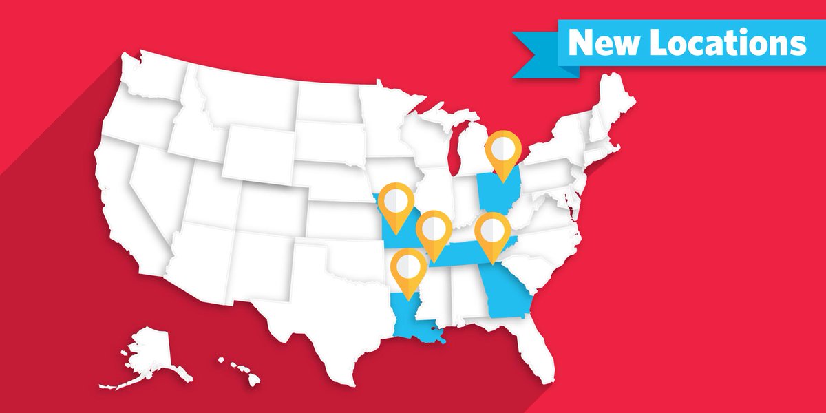 blipbillboards's tweet photo. We’re so excited to announce the #NewGeos for this week in the following areas:
Blue Ridge, GA
Monroe, LA
Springfield, MO
Burbank, OH
Memphis, TN
Where do you want to see Blip pop up next? https://t.co/0G3oV2tUKp
