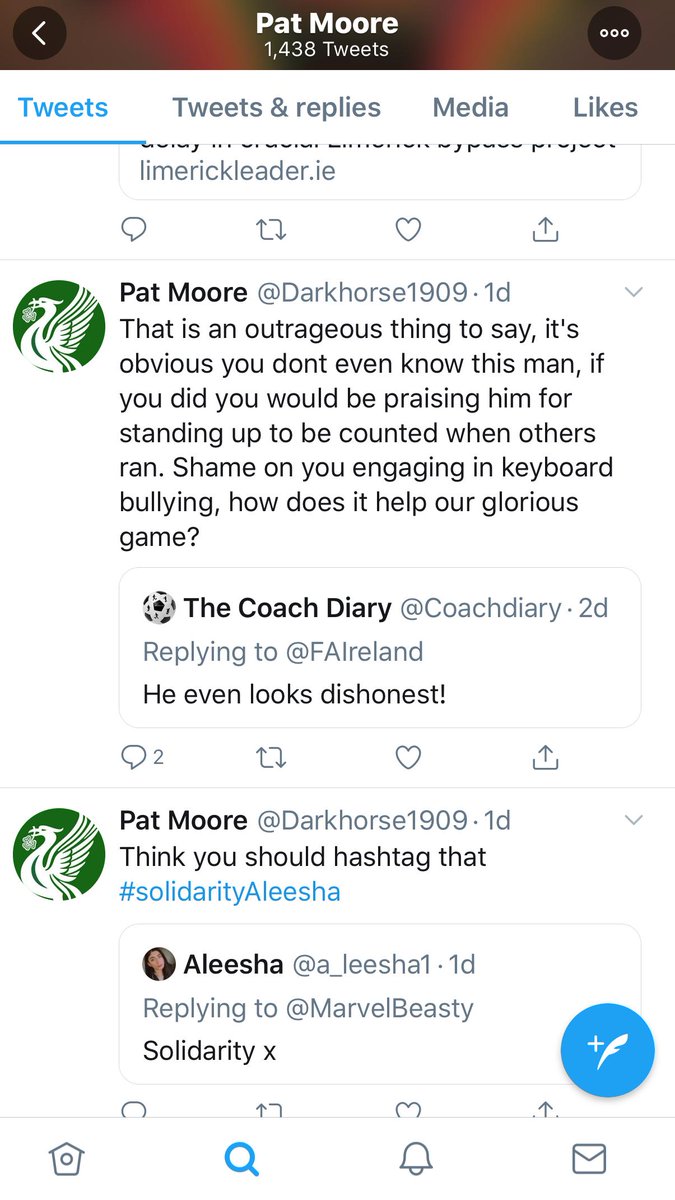 Johnopyro's tweet photo. have to laugh. put Donal Conway back at president. even tho he says he didn't know what was going on. YA RIGHT. you have your wife @Darkhorse1909 and daughter @Sarah_Sal talking shit about the minster and the last CEO. nice one, explain that @FAIreland @Mayzer5 @irishdailymail https://t.co/bBLCak9BZa