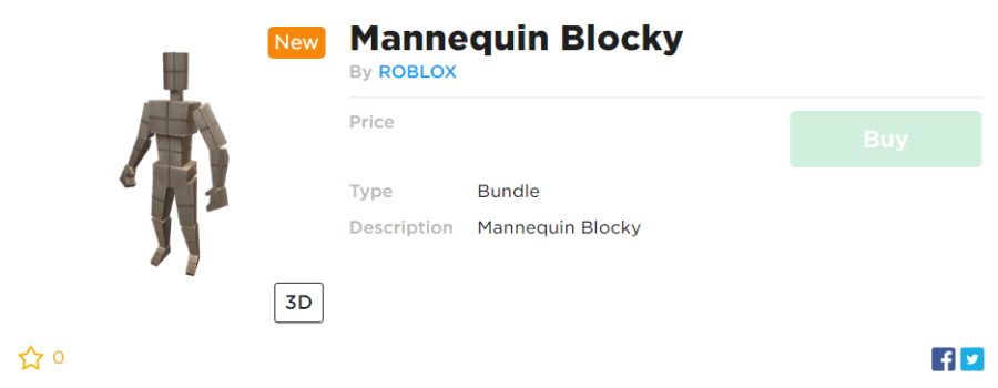 Roblox Mannequin Blocky