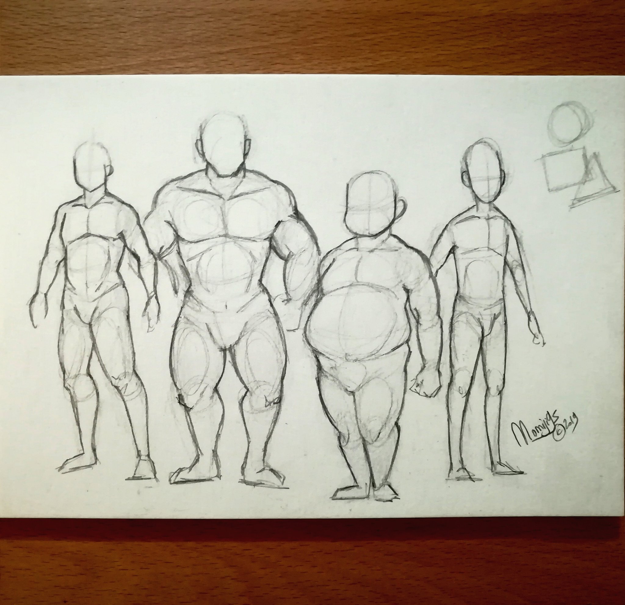 I got back to drawing after a long hiatus , practicing male body  proportions , any tips? : r/drawing