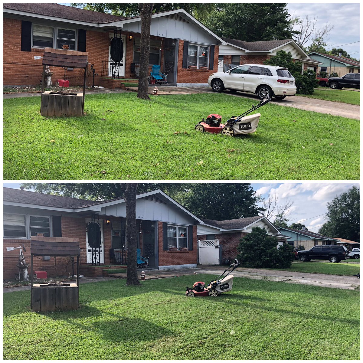 iamrodneysmith's tweet photo. I just had the pleasure of mowing Mr. Easton’s lawn for him . Sadly he isn’t able to do it anymore due to currently battling cancer and feeling sick most of the time . He will beat cancer . You are in our prayers . Making a difference one lawn at a time https://t.co/8NDQMlHSp6