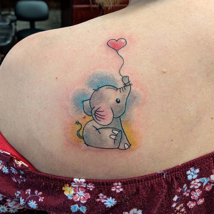 Tattoo uploaded by Kym Mann  Watercolour baby elephant tattoo tattoos  tattooist tattooartist elephant watercolor watercolourtatoo  Tattoodo