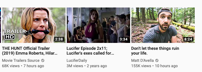OliverMalpass's tweet photo. @mattdavella your video showed up right next to the Hunt video on Youtube. It literally looks like you could be in that movie 😂 https://t.co/EUPVXKKogQ