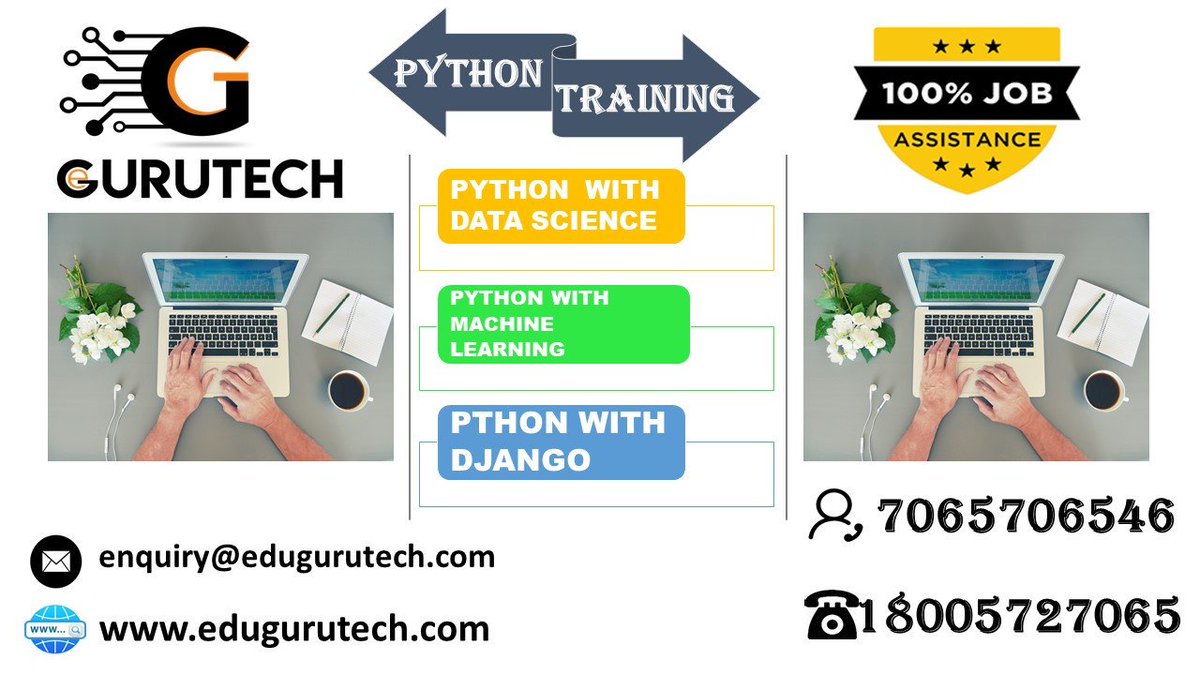 gurutechnoida's tweet image. Python training by industry experts.
Get trained by working professionals. HURRY UP! Limited seats...
For More Information
enquiry@edugurutech.com
Contact Number 1800 582 7065 / 7065 7065 46
#Pythontraining #CorePythontraining #AdvancePythontraining #DjangoPythontraining #Noida