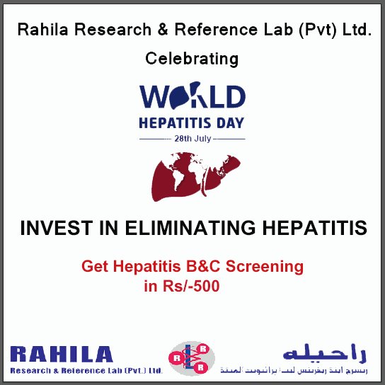Save your Family & Loved ones from Hepatitis by Timely Testing.
Get your Screening of Hepatitis B&C in just Rs/- 500 On 27th & 28th July 2019.
#timelytreatment #investineliminatinghepatitis #stophepatitis #hepBandCscreeningin500Rs #27and28july2019
#rahilalab #medicalalb #health