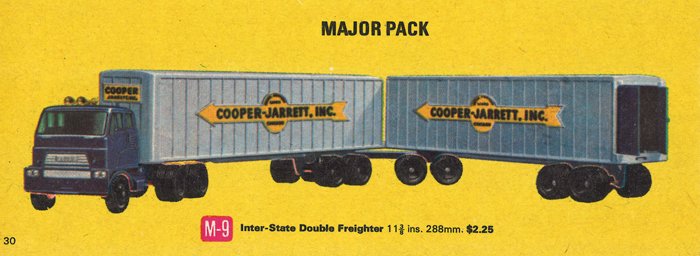 ClassicMatchbox's tweet photo. #ClassicMatchbox time...1967 M-9 Inter-State Double Freighter https://t.co/JM2cBnhYRZ