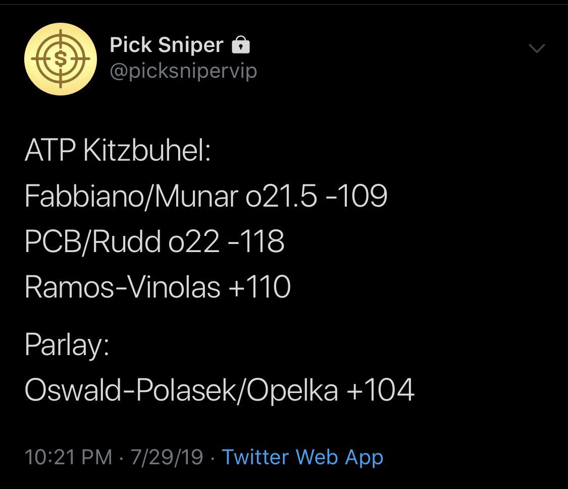 picksniper's tweet image. No #FreePlay today. Working on tomorrow’s now.

VIP: 4-0 / +4.14u 💸🔥