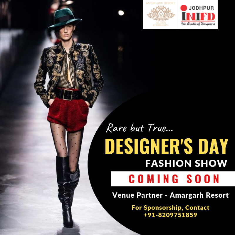 inifd_jodhpur's tweet photo. #Fashion is part of our #culture, and it's about more than just a pretty dress.

Get ready for the #FashionShow organised by #INIFDJodhpur 😍
For #sponsorships, contact - 8209751859 .

#Jodhpur #Proud2bDesigner #InifdRocks #fashiondesign https://t.co/FuKTyXI7N9