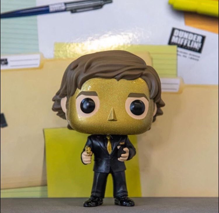 Funko Pop Jim As Goldenface & Andy Bernard Target Exclusives The Office In Hand 