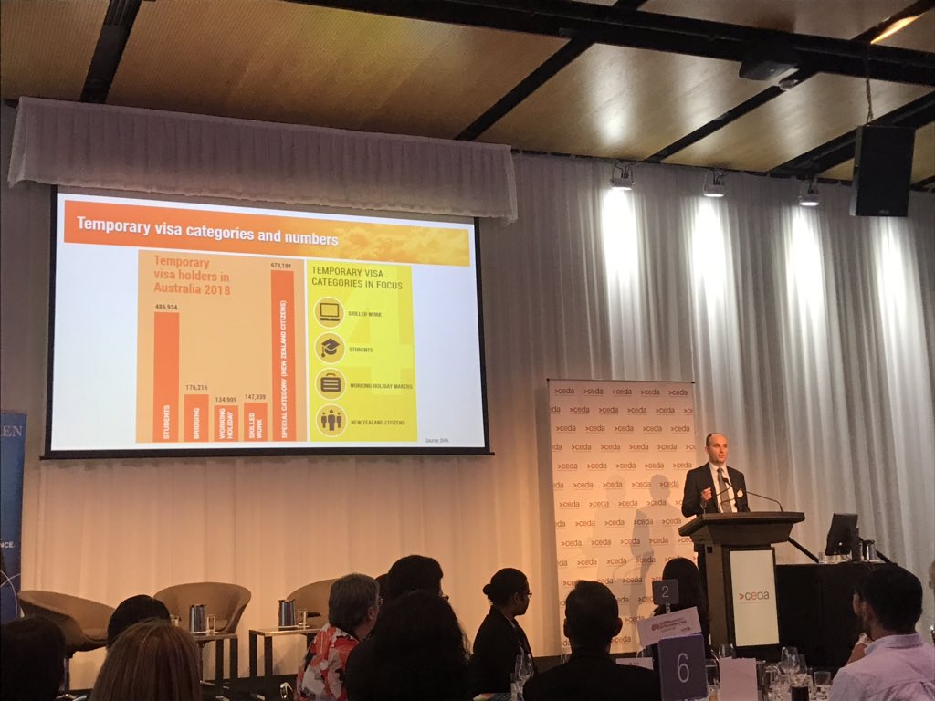 Report by <a href="/ceda_news/">CEDA</a> says temporary skilled visa holders of working age account for less than 1% of Australia’s 13.5 million strong labour force. <a href="/NatashaJDoherty/">Natasha Doherty</a> argues we could be utilising our incoming talent and skills better - this includes the #intled sector #students