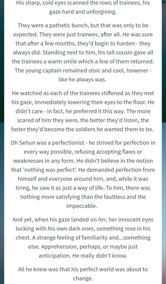 The Fault of PerfectionCompletedSehun x OC x ChanyeolRomance, militaryCaptain Oh is here :"))  https://www.asianfanfics.com/story/view/1286313/the-fault-of-perfection-osh